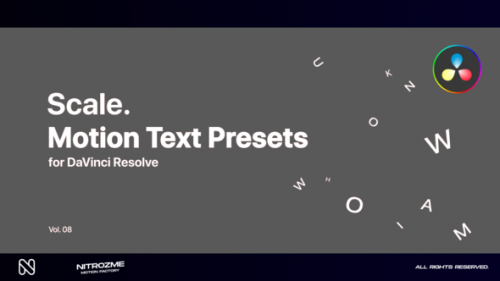 Videohive - Scale Motion Text Presets Vol. 08 for DaVinci Resolve - 47045836