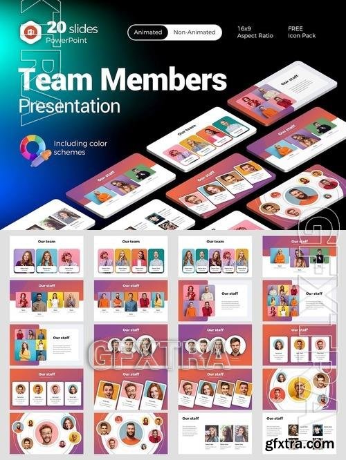 Team Members Presentation PowerPoint, Keynote and Google Slides
