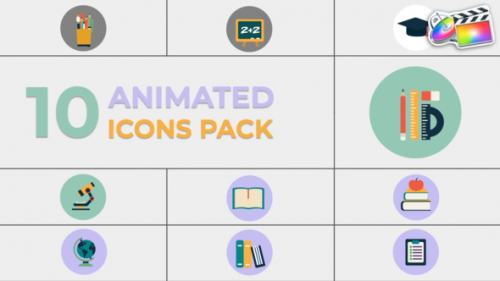 Videohive - Education Icons for FCPX - 47136312