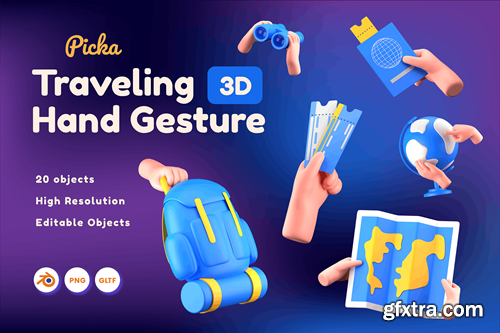 Traveling Hand Gesture 3D W938222