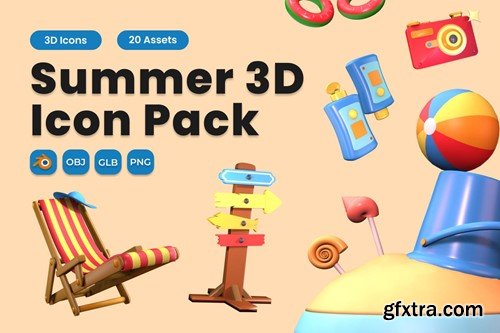 Summer 3D Icon Pack Vol 4 H9CZWJH