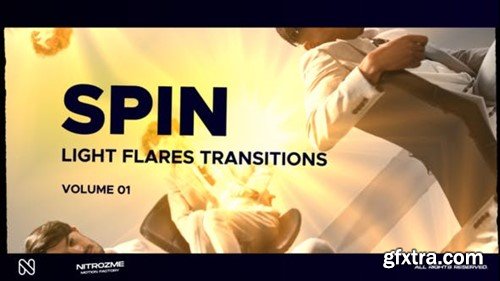 Videohive Light Flares Spin Transitions Vol. 01 47223930