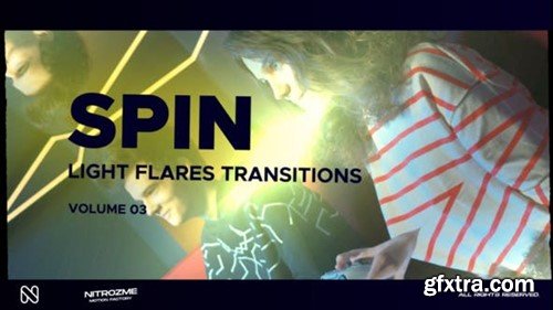 Videohive Light Flares Spin Transitions Vol. 03 47223936