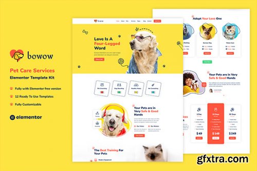 Themeforest - Bowow - Pet Care Services Elementor Template Kit 47169081 v1.0.0 - Nulled