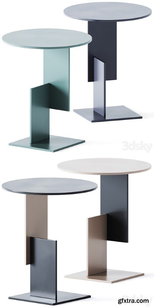 Metal Coffee Table Don Gerrit by Glas Italia 3d model
