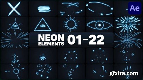 Videohive Neon Elements for After Effects 47206574