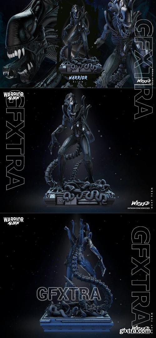 WICKED - Alien Warrior Statue – 3D Print Model