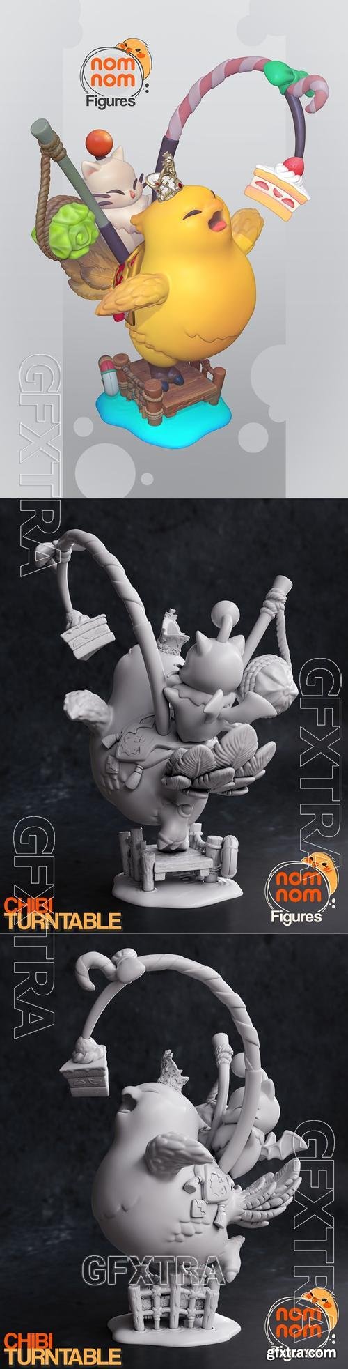 NomNom Figures - Chibi Chocobo - Final Fantasy VII – 3D Print Model