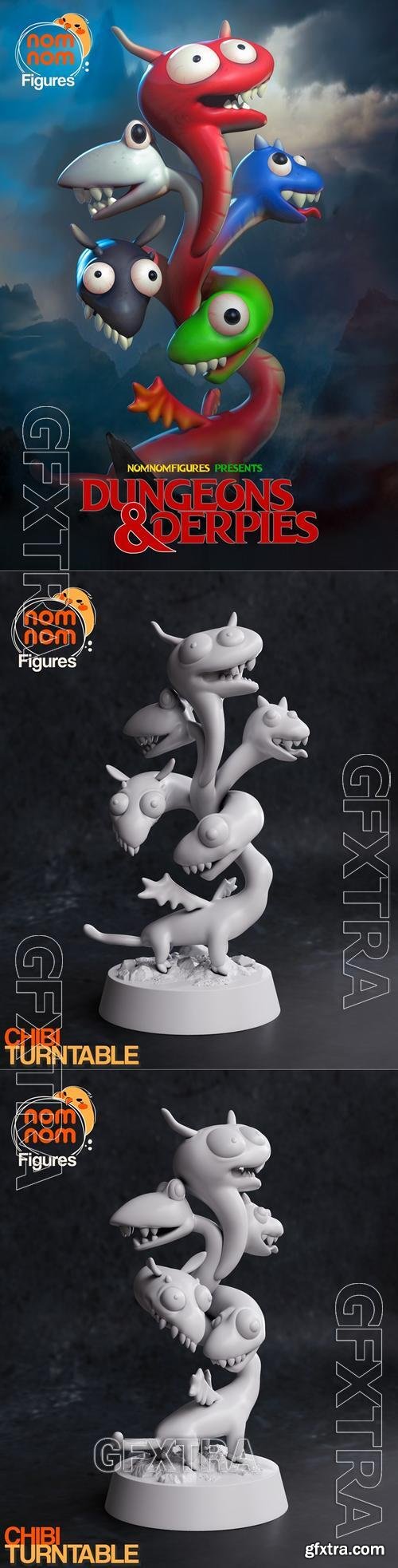 NomNom Figures - Derpy Tiamat – 3D Print Model