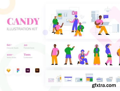 Candy Illustration Kit Ui8.net