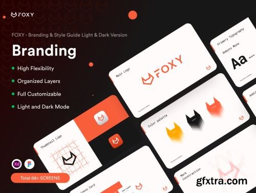 FOXY Brand Guideline - Branding & Style Guide Ui8.net