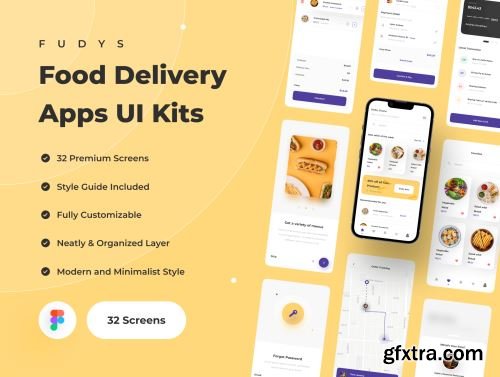 Fudys - Food Delivery Apps UI Kit Ui8.net