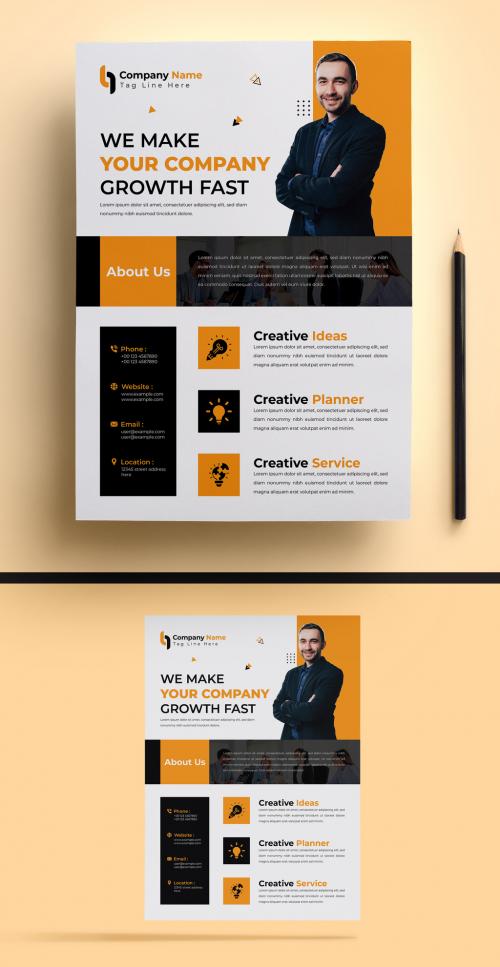 Company Growth Fast Flyer Design Template 582429338