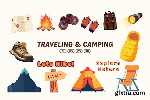 Traveling & Camping Illustration 6UKDSUD