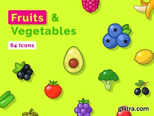 Fruits & Vegetables Icons Set Ui8.net
