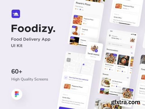 Foodizy - Food Delivery App UI Kit Ui8.net
