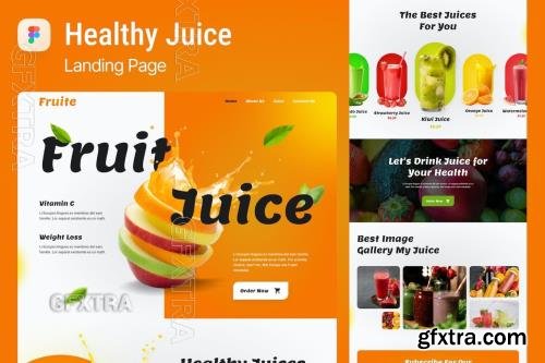 Fruite - Health Juice Landing Page Figma LMM9P9G