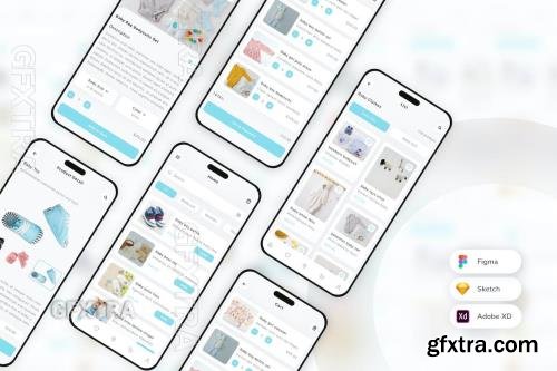 Baby E-commerce Shop Mobile App UI Kit QDJ4KA4
