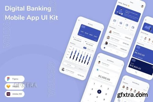 Digital Banking Mobile App UI Kit 5JF53L9