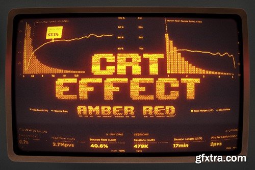 CRT Machine - Amber Red Monitor Effect QH7BTLD