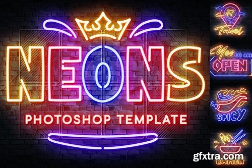 Neon Outline Photoshop Effect QL97SE8