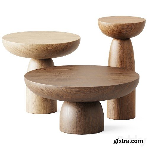 Wooden Coffee Tables Olo by Mogg 3d model