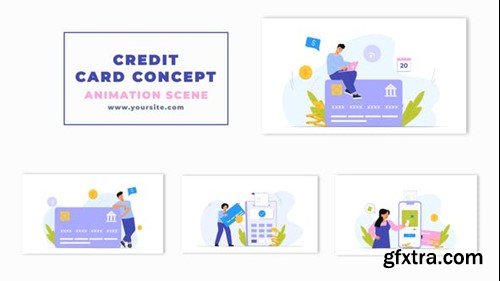 Videohive Credit Card Payment Vector Animation Scene 47262179