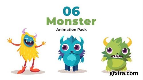 Videohive Cartoon Monster Character Animation Scene 47281172
