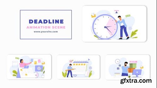 Videohive Work Deadline Flat Character Animation Scene After After Effects Template 47247639