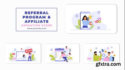 Videohive Referral Program and Affiliate Character Animation Scene 47248729