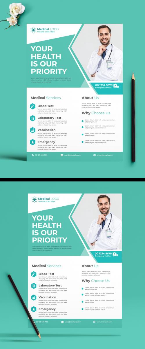 Medical Health Flyer Design Template 583359226