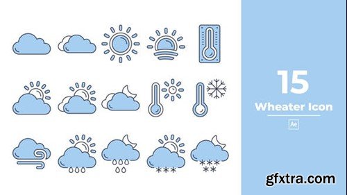 Videohive Weather Icon After Effect 46320403