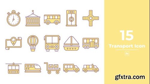 Videohive Transport Icon After Effect 46207715