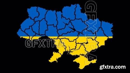 Flag Of Ukraine In Ukrainian Map 1555491