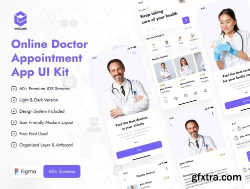 Online Doctor Appointment App UI Kit Ui8.net