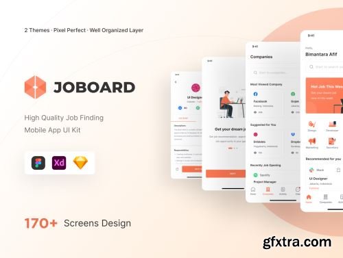 Joboard - Job Finding & Search for Work UI Kit Ui8.net