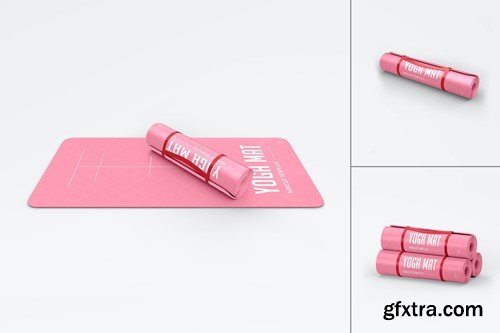 Rolled Yoga Mats PSD Mockups Collection RCT7GT8