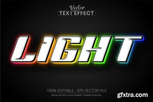 Light - Editable Text Effect, Neon Font Style 5KCRB4T
