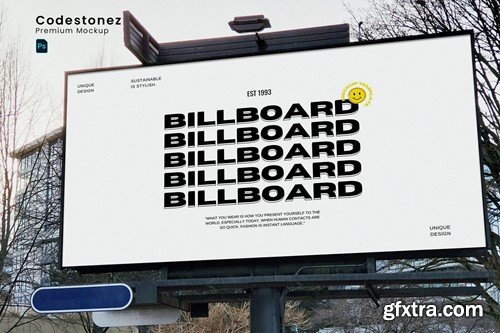 Street Advertising Billboard Mockup 2UV5843