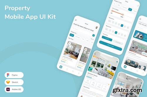 Property Mobile App UI Kit C77RHVF