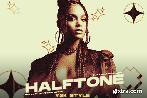 Halftone Duotone Photoshop Action - Y2K 57U9RT2