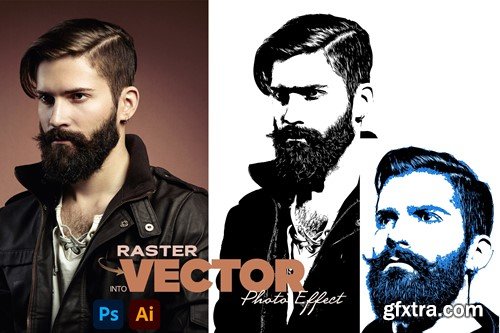 Raster Into Vector Photoshop Action 75J6CU7