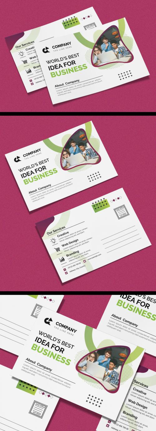 Business Postcard Design Template 580233292