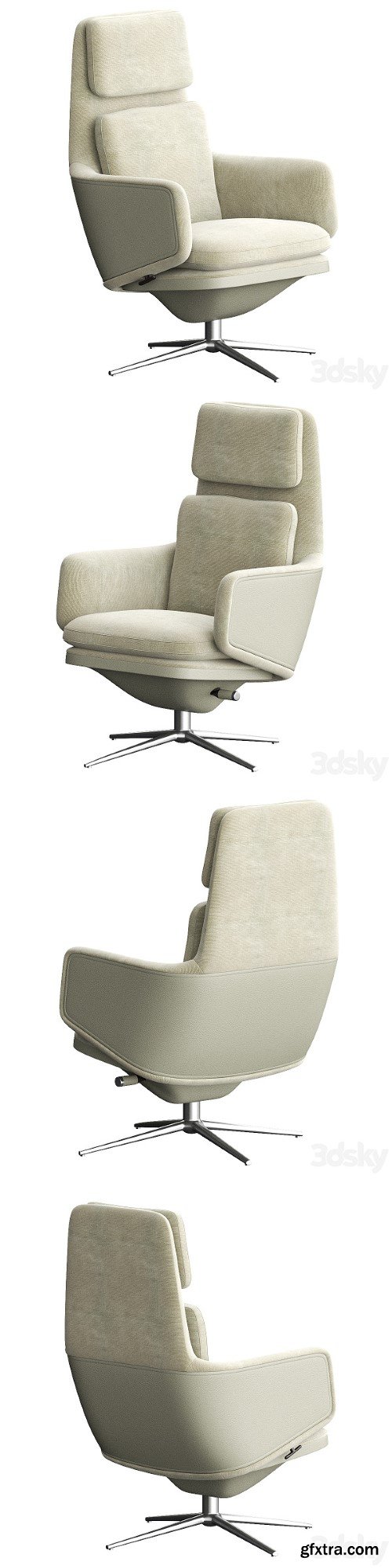 GRAND RELAX Fabric Armchair By Vitra