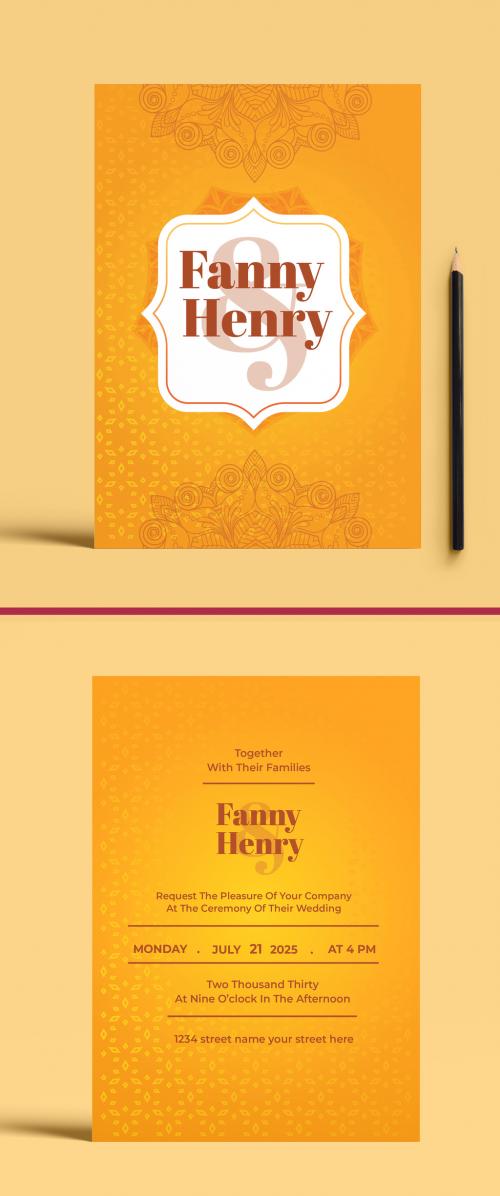 Wedding Invitation Card Design 580512596