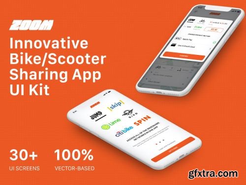 Zoom - Bike/Scooter Sharing UI Kit for iOS Ui8.net