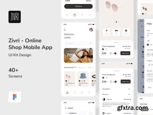 Zivri - Online Shop Mobile App UI Kit Ui8.net