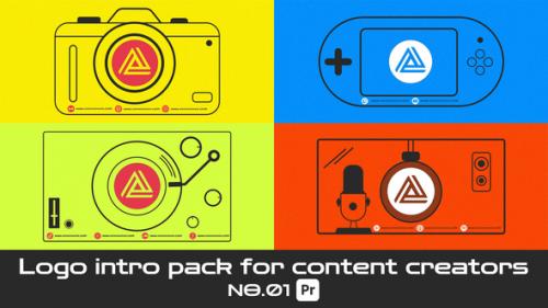 Videohive - Logo intro pack for content creators For Premiere Pro - 47269651