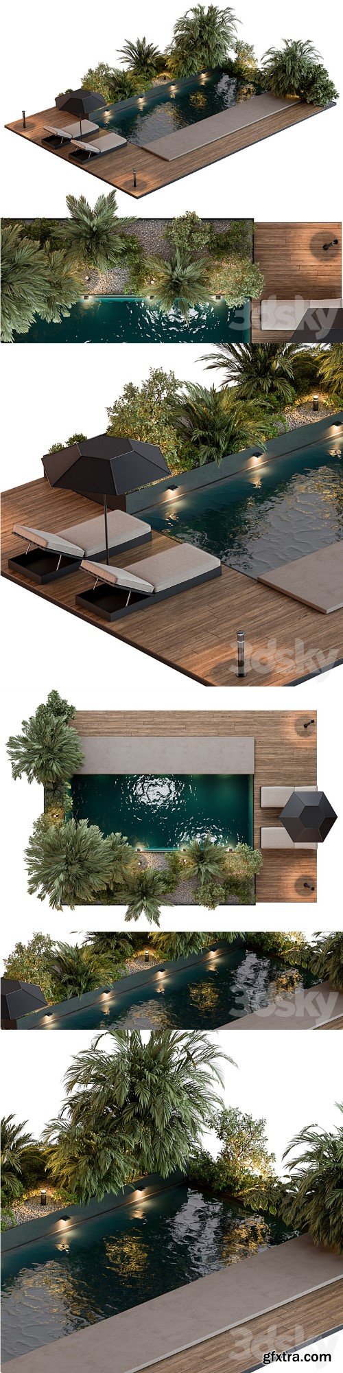 Landscape Furniture with Pool 69