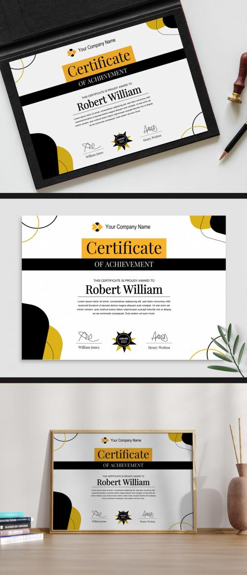 Certificate Design Template Layout 580631714
